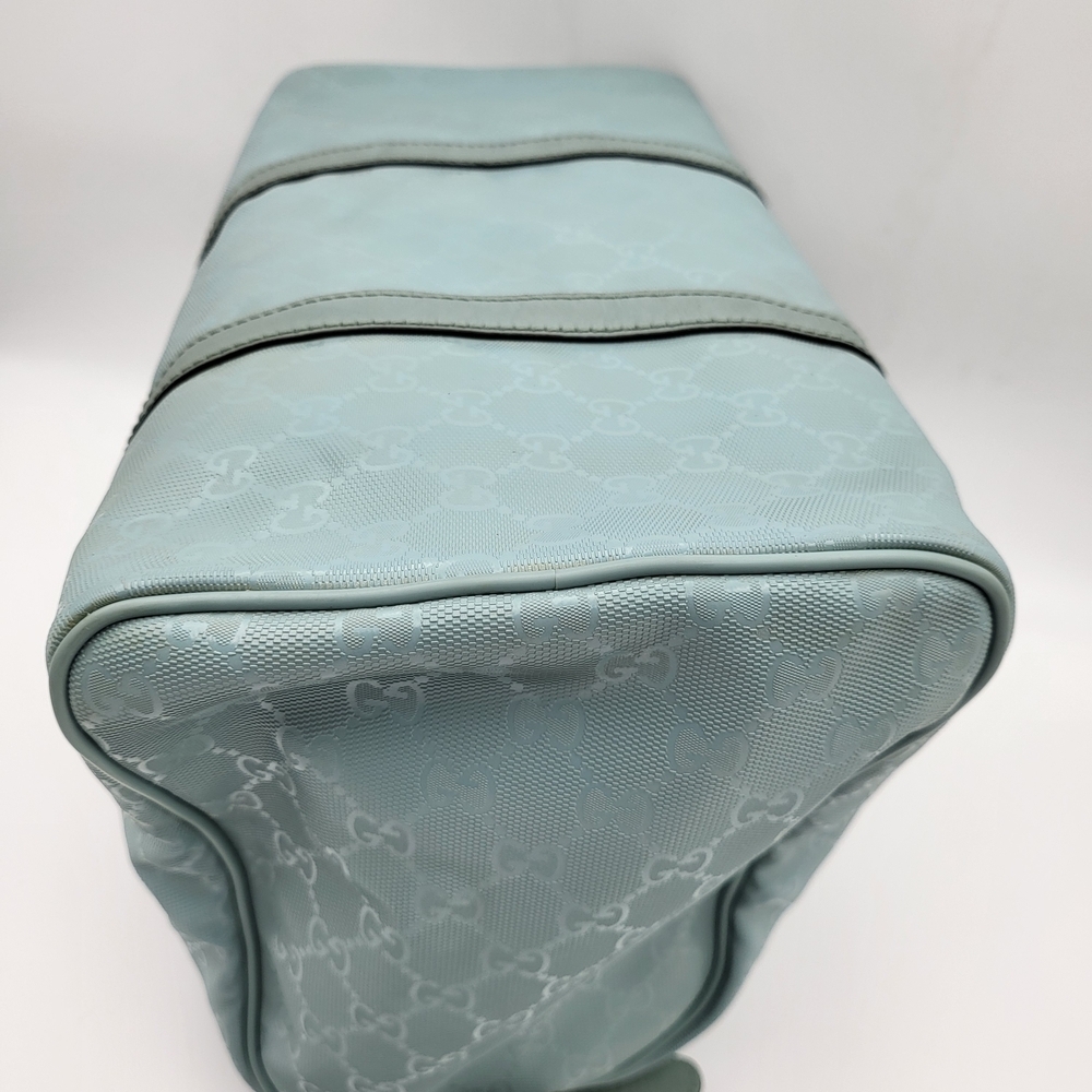 GUCCI Joy Medium GG Imprime Boston 30 Bag Light Blue..Authentic...!!! - Picture 8 of 16